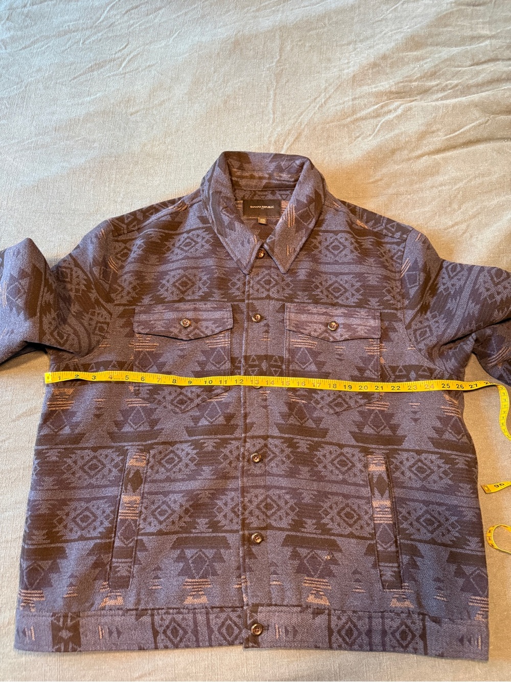 BANANA REPUBLIC - Maverick Patterned Trucker Jacket - Men’s 2XL - Picture 13 of 15